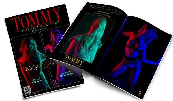 Angie Rocks - Night And Day perspective covers - Tommy Nude Art Magazine