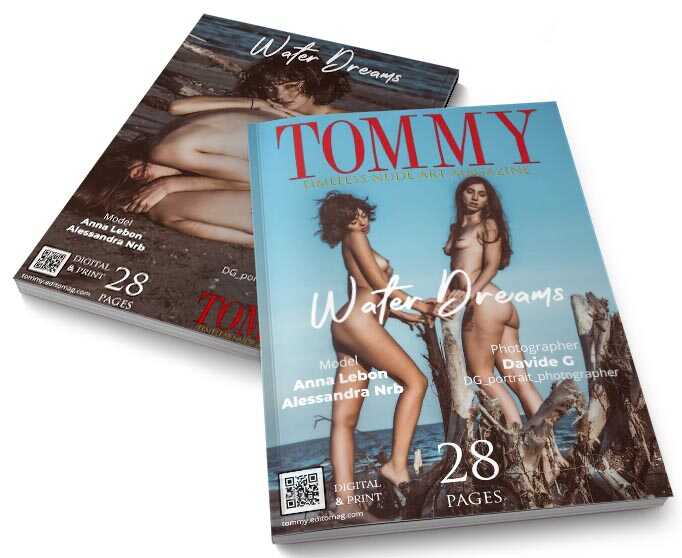 Anna Lebon, Alessandra Nrb - Water Dreams perspective covers - Tommy Nude Art Magazine