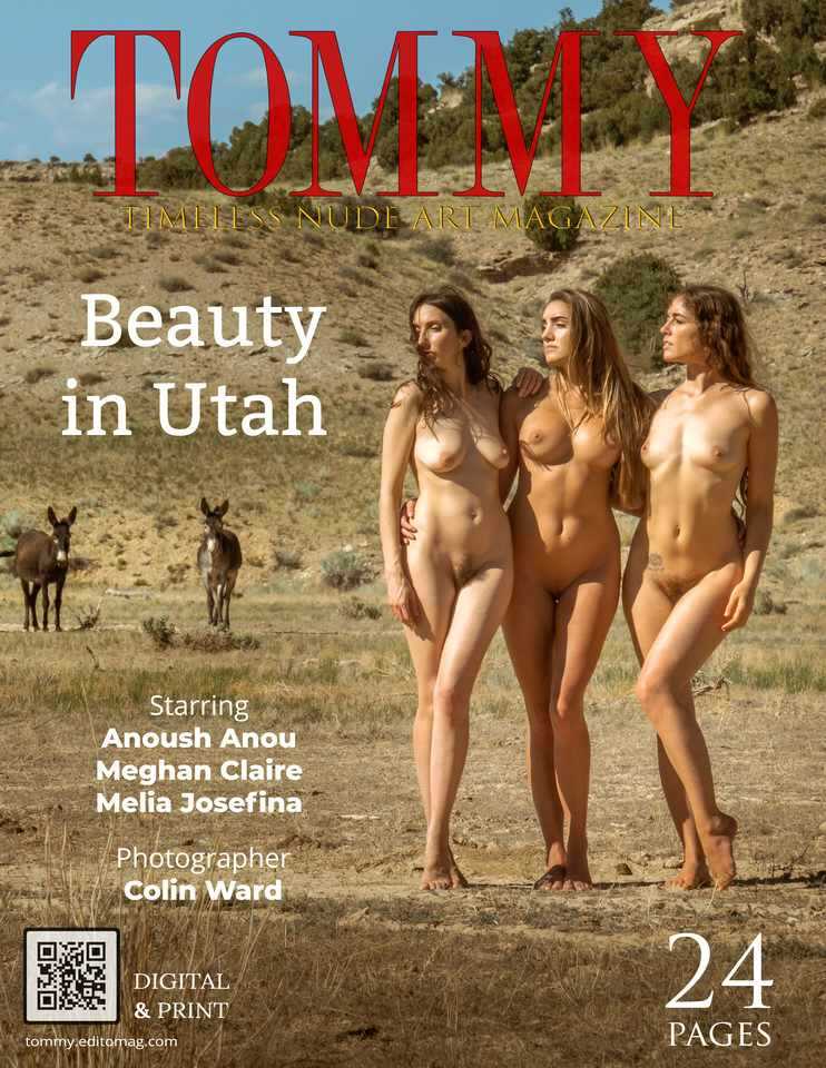 Anoush Anou, Meghan Claire, Melia Josefina - Beauty in Utah cover - Tommy Nude Art Magazine