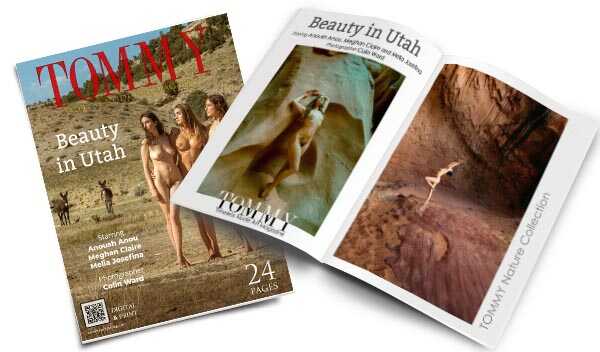 Anoush Anou, Meghan Claire, Melia Josefina - Beauty in Utah perspective covers - Tommy Nude Art Magazine