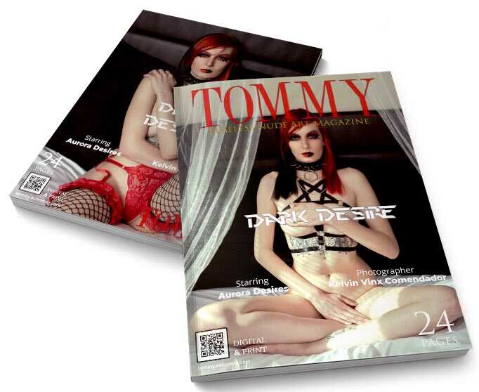 Aurora Desires - Dark Desire perspective covers - Tommy Nude Art Magazine