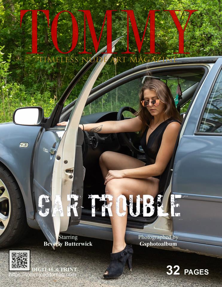 Beverly Butterwick - Car Trouble cover - Tommy Nude Art Magazine