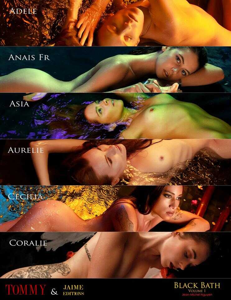 Back cover Adele, Anais Fr, Asia, Aurelie Rose, Cecilia Koh-Lanta, Coralie - Black Bath