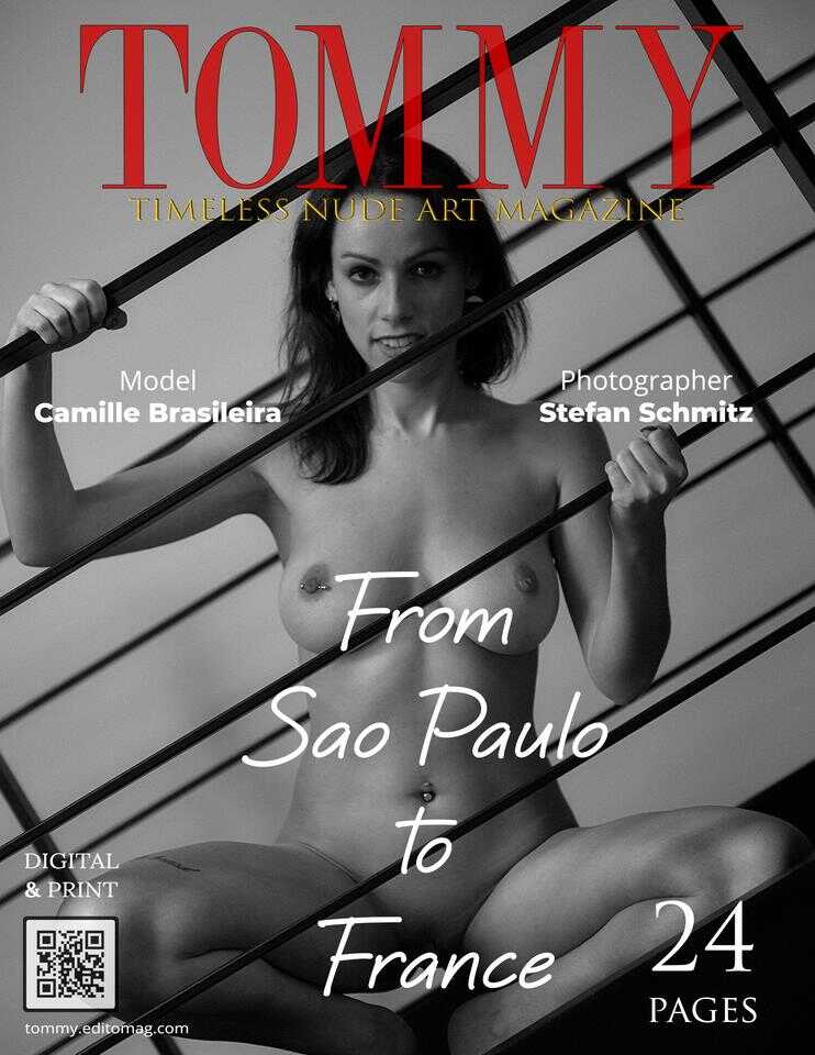 Camille Brasileira - From Sao Paulo to France cover - Tommy Nude Art Magazine