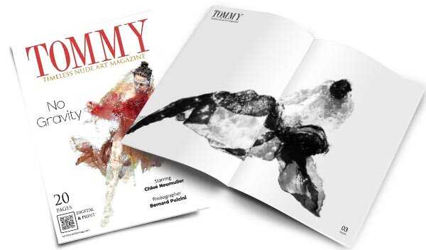 Chloe Neumuller - No Gravity perspective covers - Tommy Nude Art Magazine