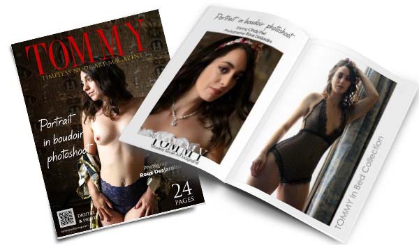Cindy Piwi - Portrait in boudoir photoshoot makeup outfit perspective covers - Tommy Nude Art Magazine