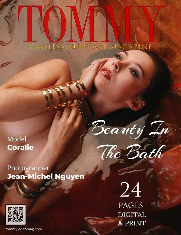 Coralie - Beauty In The Bath cover - Tommy Nude Art Magazine