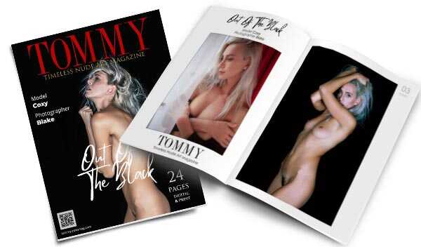 Coxy Dominika - Out Of The Black perspective covers - Tommy Nude Art Magazine