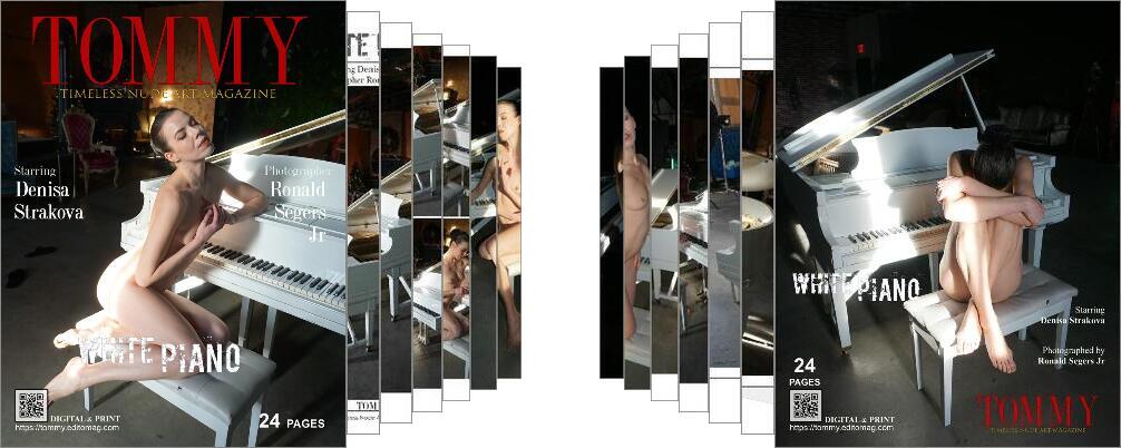 Denisa Strakova - White Piano digital - Tommy Nude Art Magazine