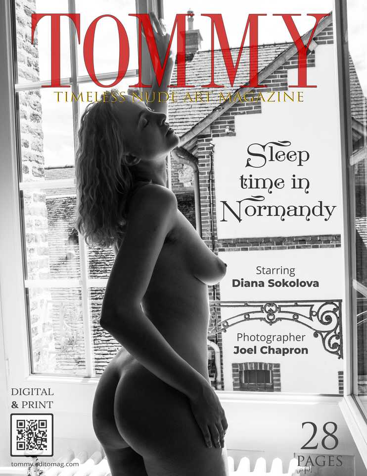 Diana Sokolova - sleep time in Normandy cover - Tommy Nude Art Magazine