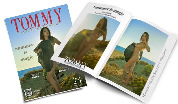 Ebony - Summer is magic perspective covers - Tommy Nude Art Magazine