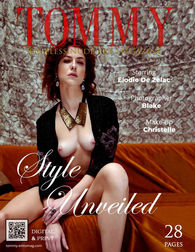 Elodie De Zelac - Style Unveiled cover - Tommy Nude Art Magazine