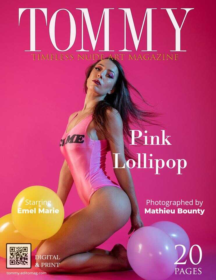 Emel Marie - Pink Lollipop cover - Tommy Nude Art Magazine