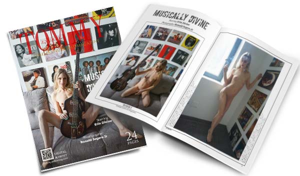 Erin Divine - Musically Divine perspective covers - Tommy Nude Art Magazine