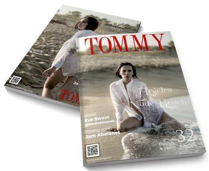 Eve Sweet - Argeles Nudist Beach perspective covers - Tommy Nude Art Magazine