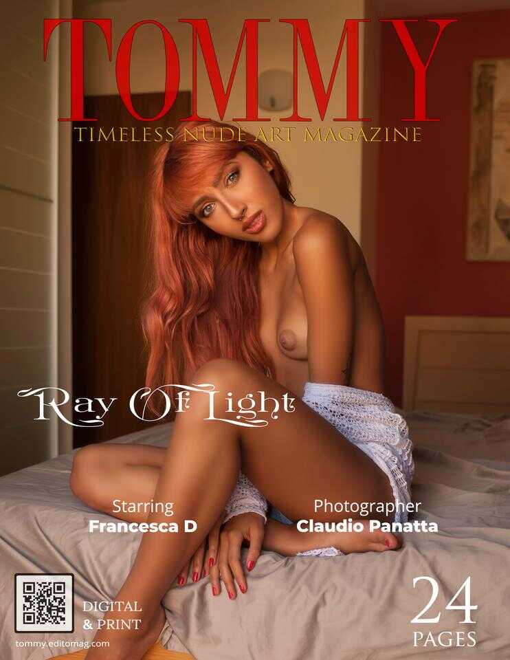 Francesca D - Ray Of Light cover - Tommy Nude Art Magazine