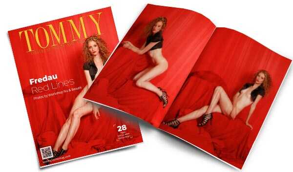 Fredau - Red Lines perspective covers - Tommy Nude Art Magazine