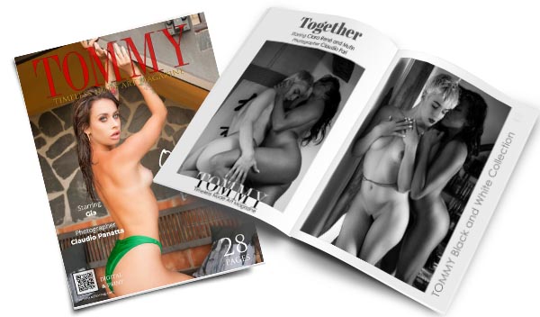 Gia - Outside the pool perspective covers - Tommy Nude Art Magazine