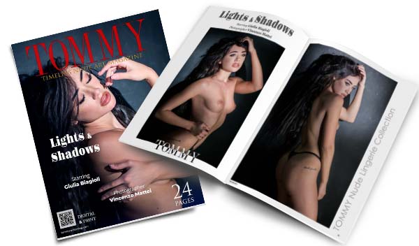 Giulia Biagioli - Lights and Shadows perspective covers - Tommy Nude Art Magazine