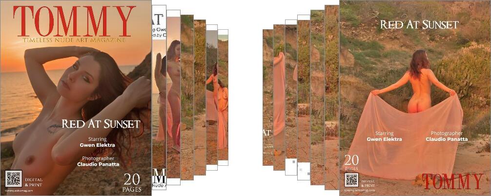 Gwen Elektra - Red At Sunset digital - Tommy Nude Art Magazine