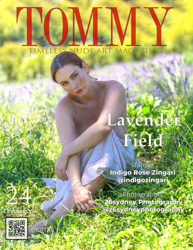 Indigo Rose Zingari - Lavender Field cover - Tommy Nude Art Magazine