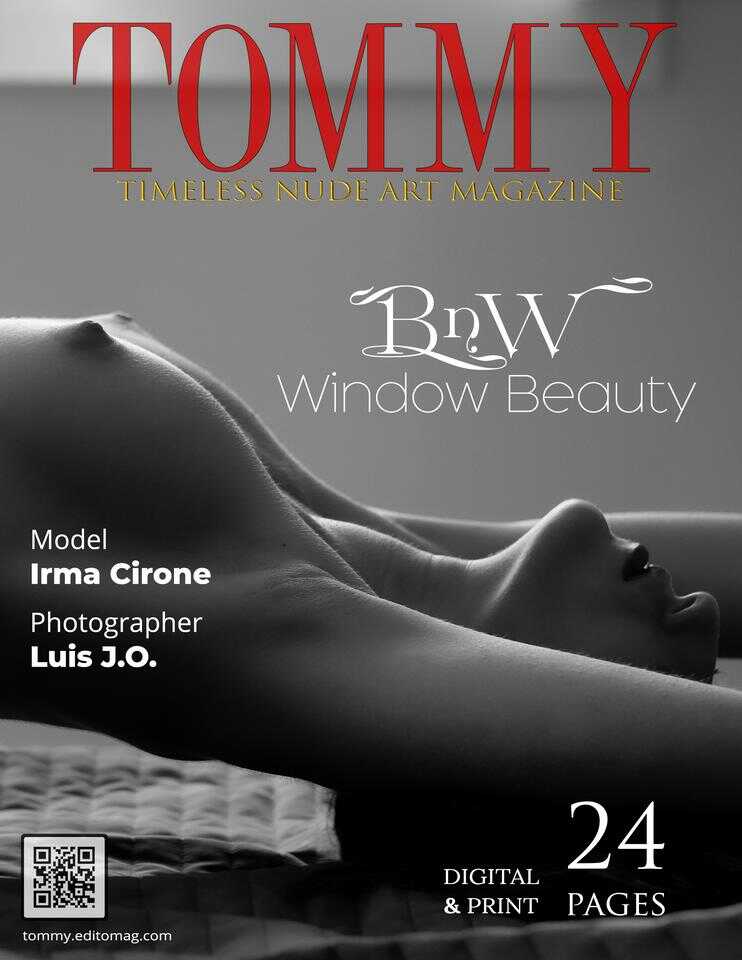 Irma Cirone - BnW Window Beauty cover - Tommy Nude Art Magazine