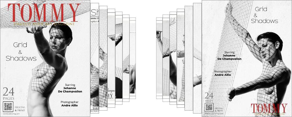 Jehanne De Champvallon - Grid And Shadows digital - Tommy Nude Art Magazine