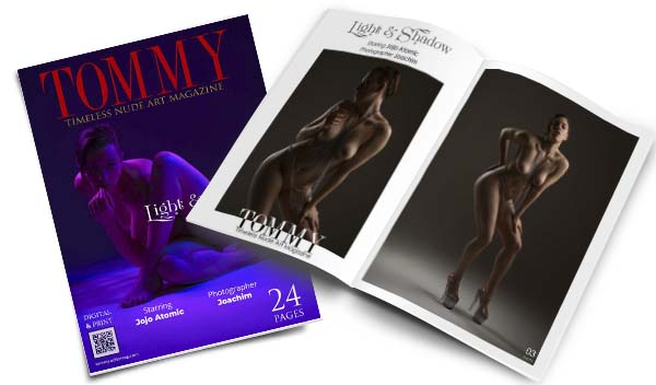 Jojo Atomic - Light and Shadow perspective covers - Tommy Nude Art Magazine