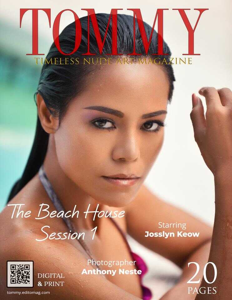 Josslyn Keow - The Beach House Session 1 cover - Tommy Nude Art Magazine