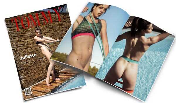 Juliette Hardy - Work Out perspective covers - Tommy Nude Art Magazine