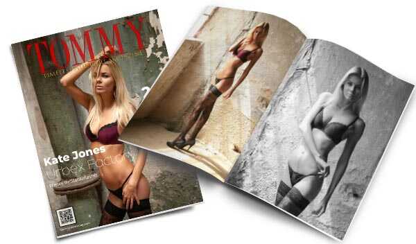 Kate Jones - Urbex Factory perspective covers - Tommy Nude Art Magazine