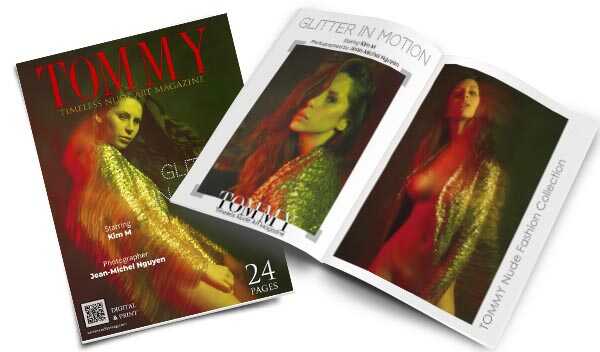 Kim M - Glitter in motion perspective covers - Tommy Nude Art Magazine