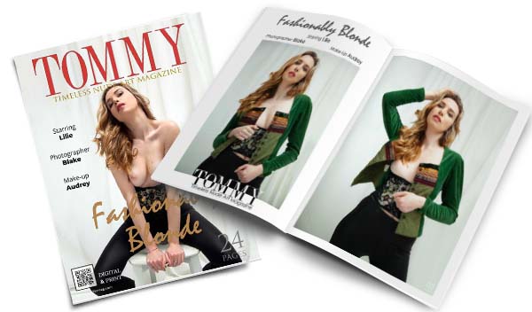 Lilie - Fashionably Blonde perspective covers - Tommy Nude Art Magazine