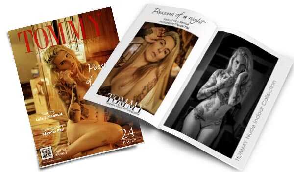 Lola J. Renault - Passion of a night perspective covers - Tommy Nude Art Magazine