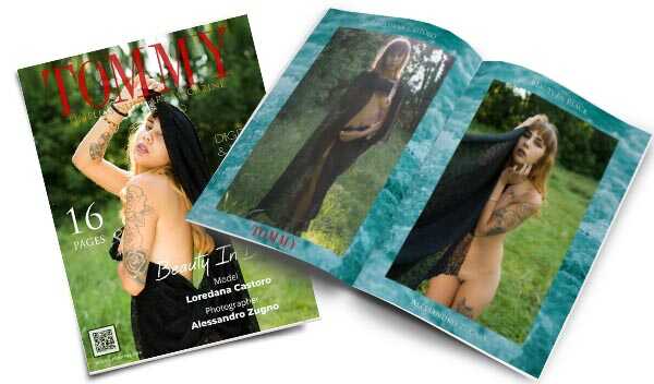 Loredana Castoro - Beauty In Black perspective covers - Tommy Nude Art Magazine
