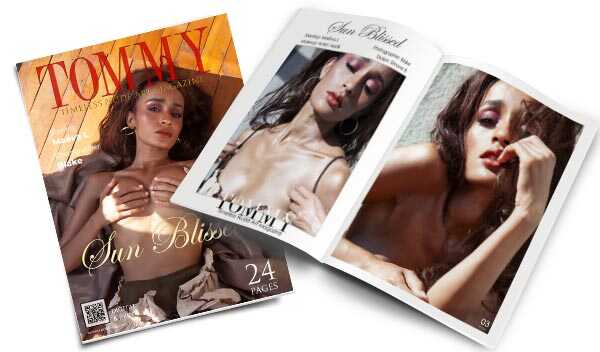 Maeva L - Sun Blissed perspective covers - Tommy Nude Art Magazine