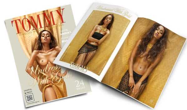 Maeva L - Undressed With Gold perspective covers - Tommy Nude Art Magazine