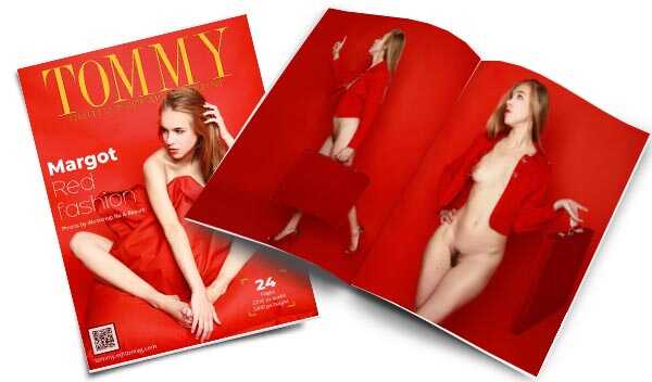 Margot - Red Fashion perspective covers - Tommy Nude Art Magazine