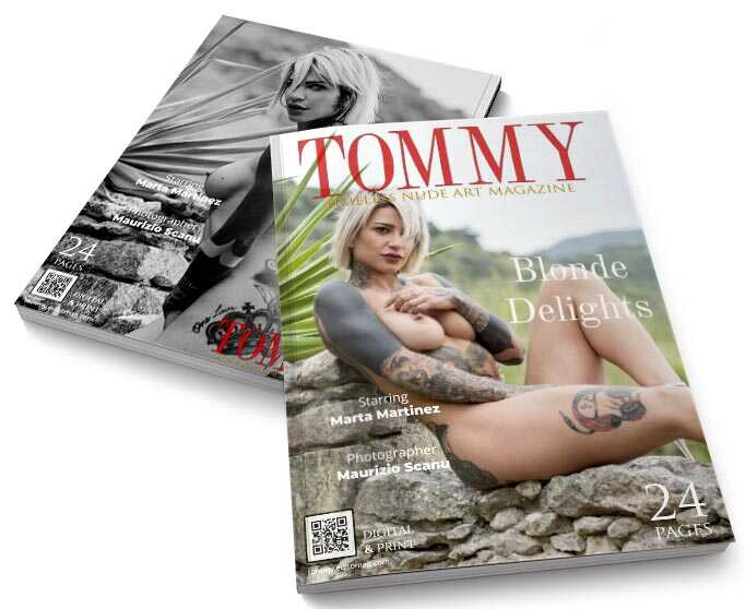 Marta Martinez - Blonde Delights perspective covers - Tommy Nude Art Magazine