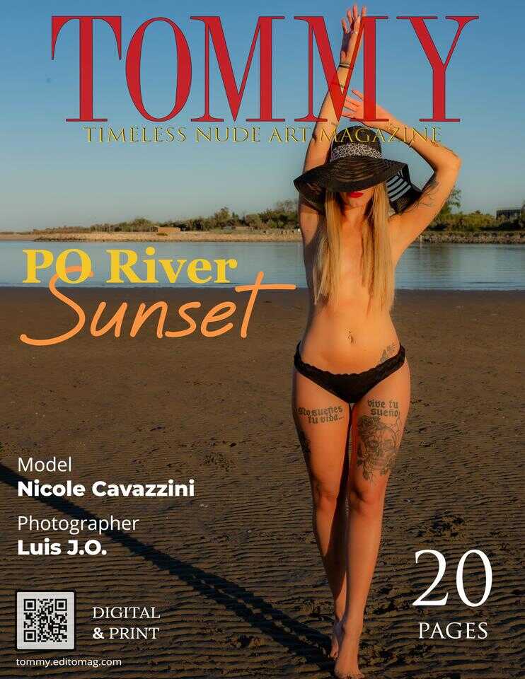 Nicole Cavazzini - Po River Sunset cover - Tommy Nude Art Magazine