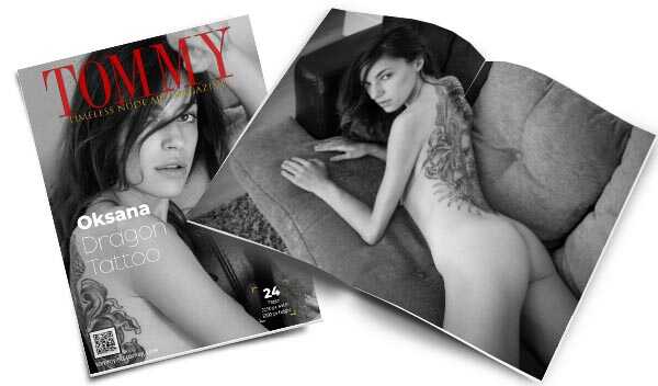 Oksana - Dragon Tattoo perspective covers - Tommy Nude Art Magazine