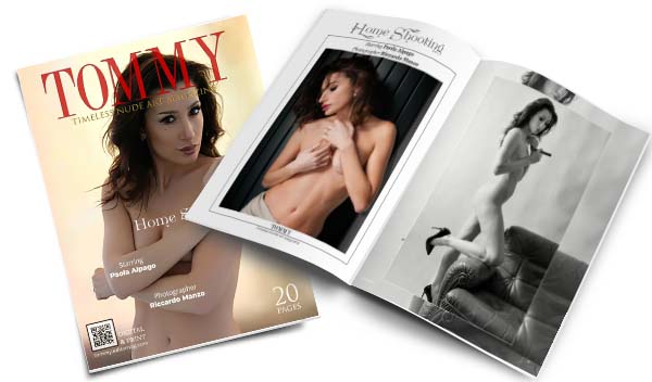 Paola Alpago - Home Shooting perspective covers - Tommy Nude Art Magazine