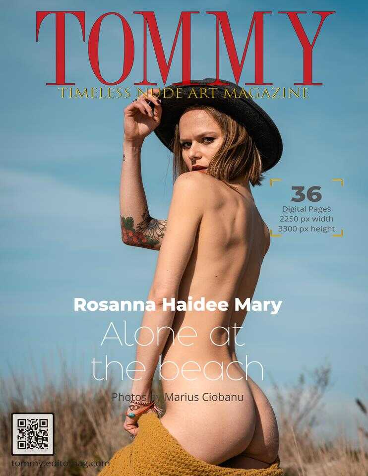 Rosanna Haidee Mary - Alone at the beach cover - Tommy Nude Art Magazine