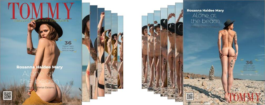 Rosanna Haidee Mary - Alone at the beach digital - Tommy Nude Art Magazine