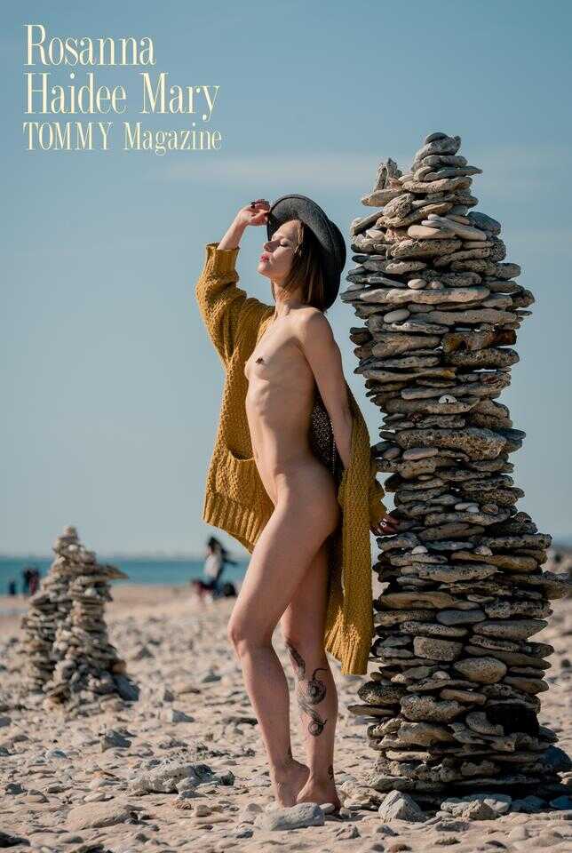 rosanna.haidee.mary.alone.at.the.beach.poster poster
