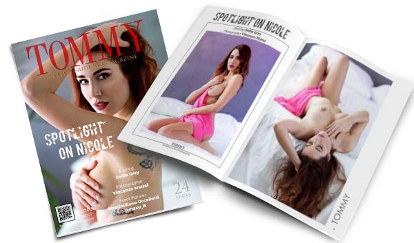 Sadie Gray - Spotlight on Nicole perspective covers - Tommy Nude Art Magazine