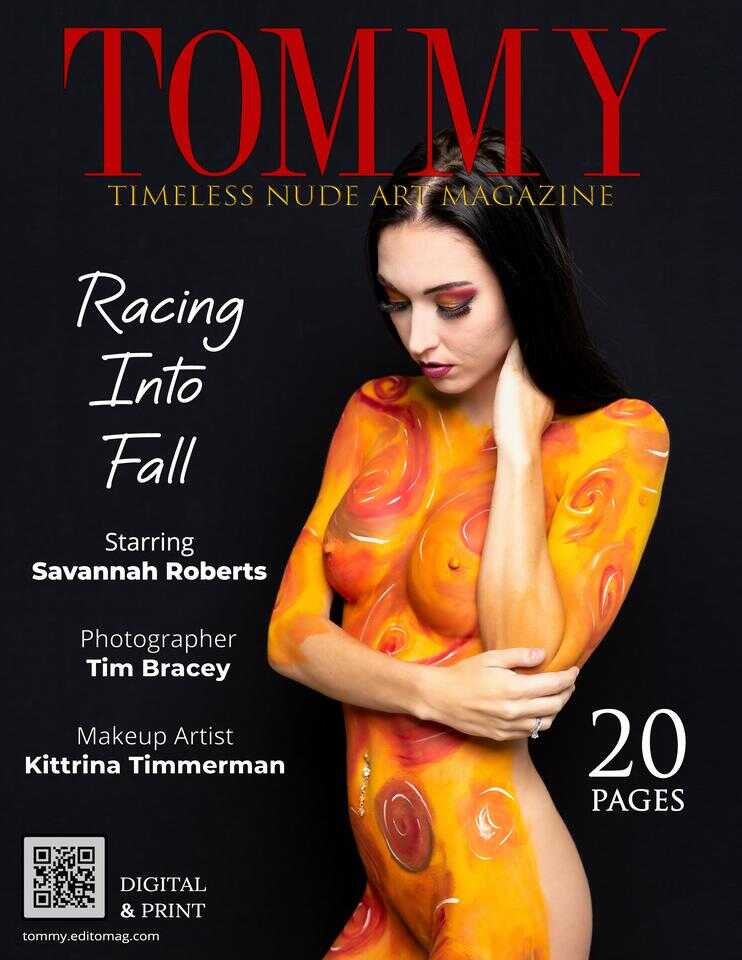 Savannah Roberts - Racing Into Fall cover - Tommy Nude Art Magazine