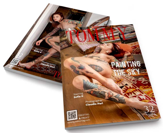 Sofia K - Painting The Sky perspective covers - Tommy Nude Art Magazine