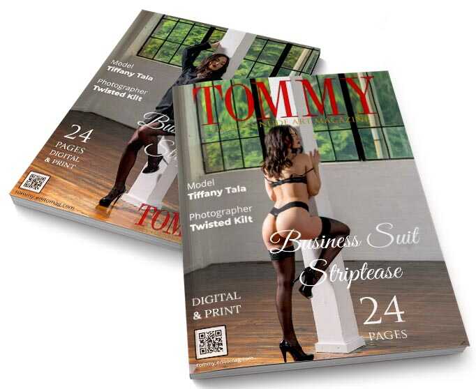 Tiffany Tala - Business Suit Striptease perspective covers - Tommy Nude Art Magazine