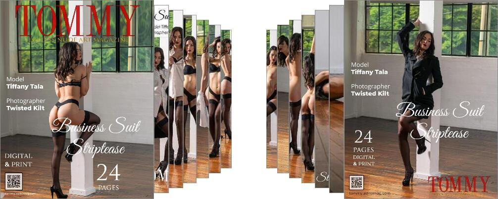 Tiffany Tala - Business Suit Striptease digital - Tommy Nude Art Magazine